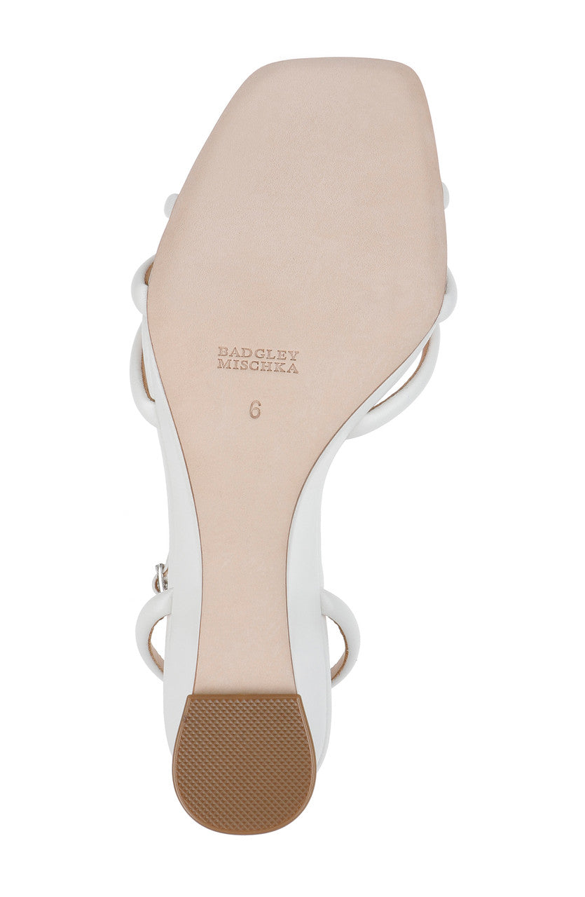 White | Luciana Knot Detail Wedge Sandal