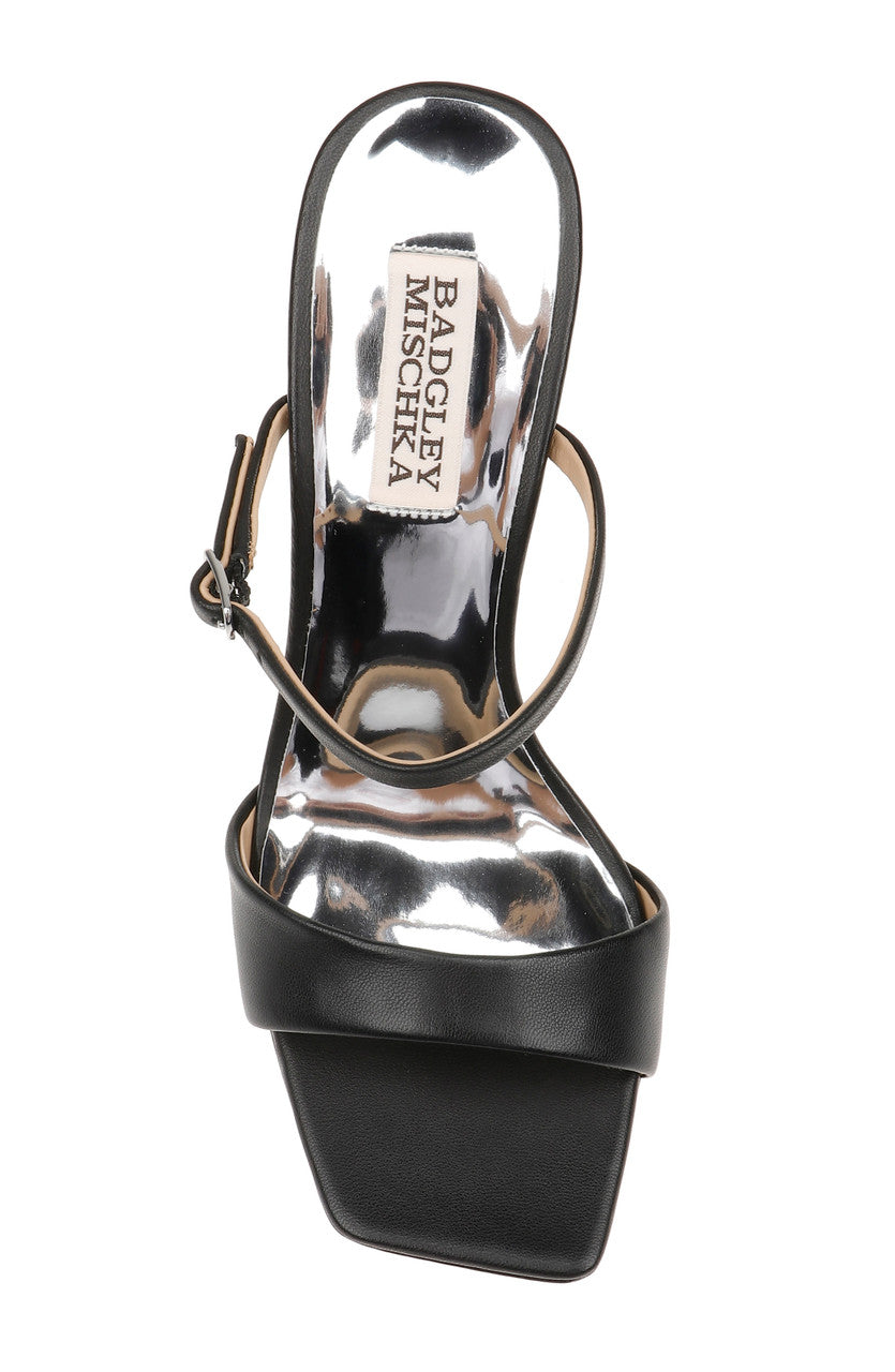 Black | Luna Mule With Sculptural Wedge