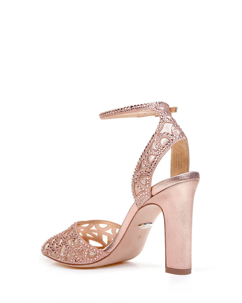 Rose Gold | Hart Crystal Embellished Evening Shoe