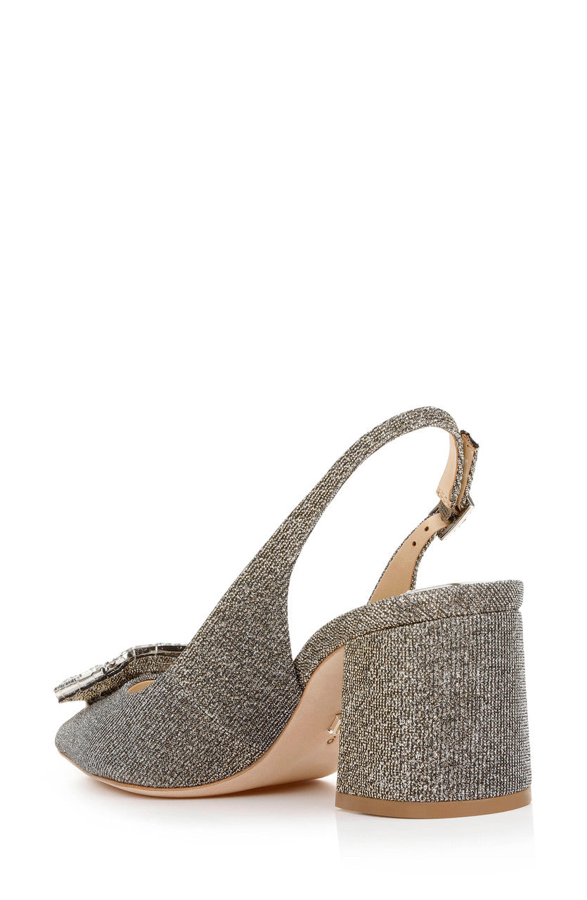 Pewter Glitter | Marlee Metallic Block Heel