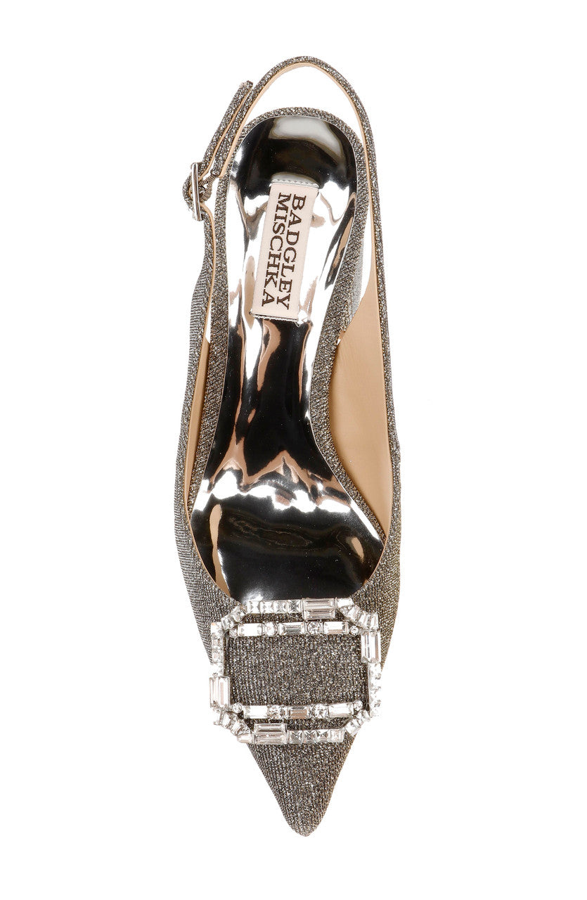 Pewter Glitter | Marlee Metallic Block Heel