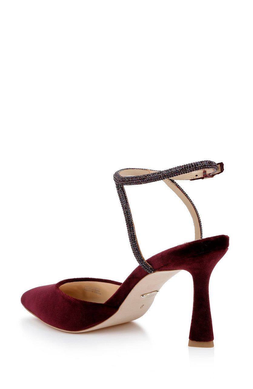 Wine Velvet | Kamilah Pointed Toe Stiletto Back Side