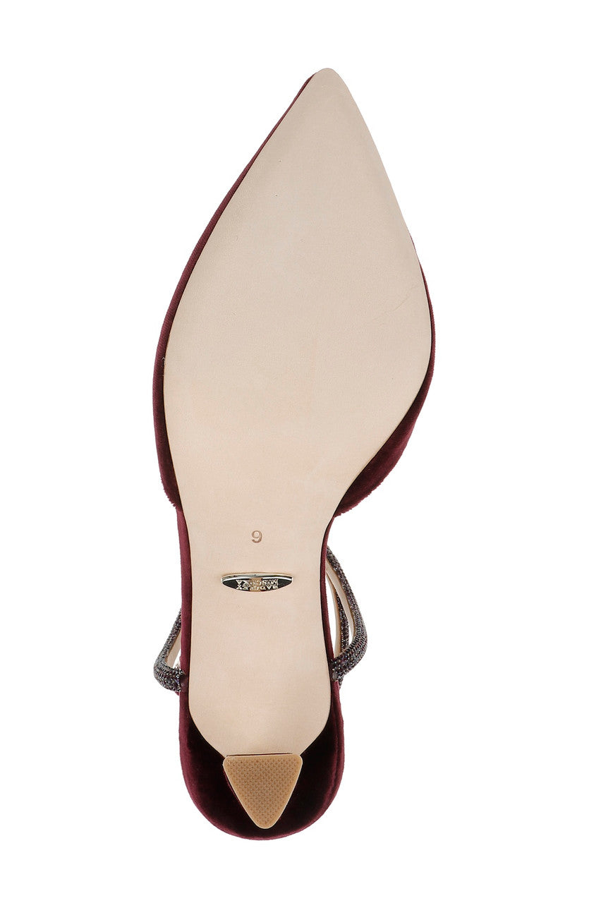 Wine Velvet | Kamilah Pointed Toe Stiletto Sole