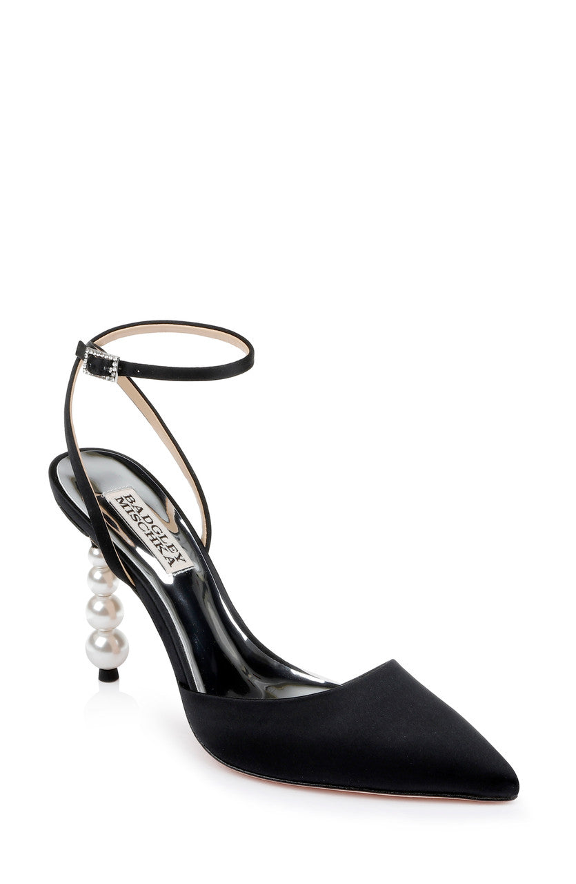 Black | Indie Pearl Stiletto with Pointed Toe