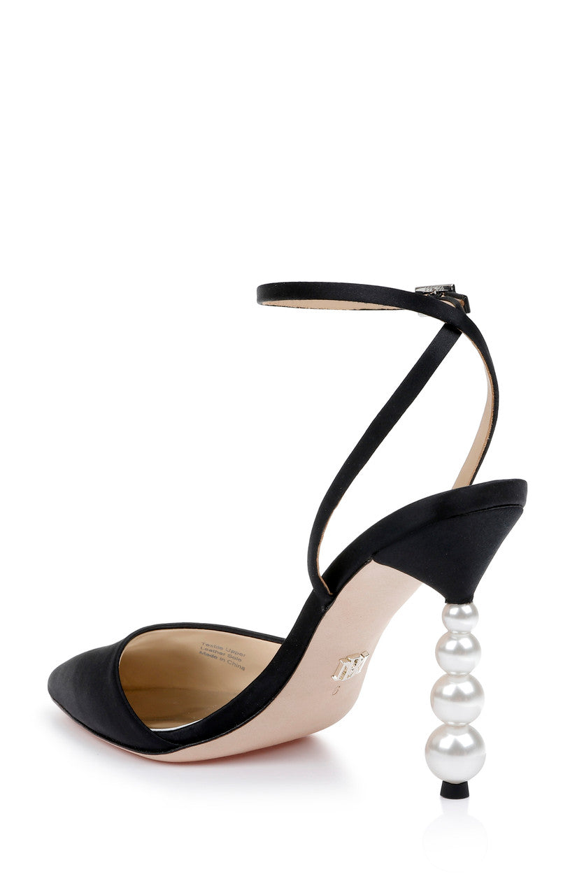 Black | Indie Pearl Stiletto with Pointed Toe