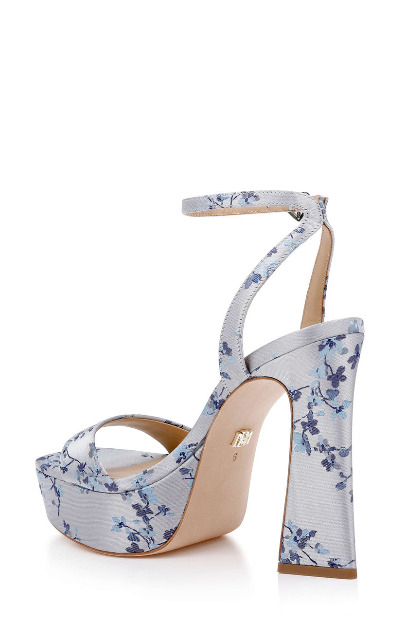 Light Blue | Caia Platform Sandal with Heart-Shaped Buckle Back Side