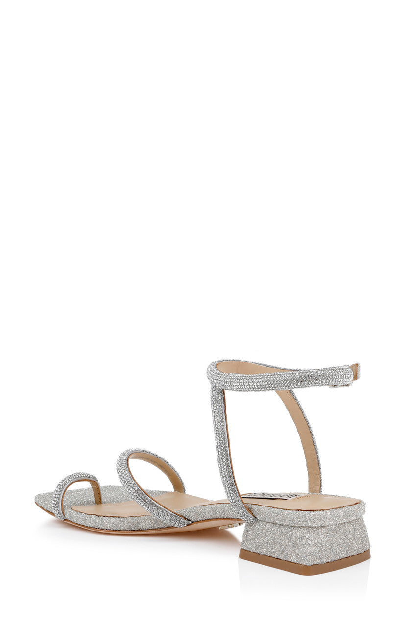 Silver | Dakotah Low Block Sandals Back Side