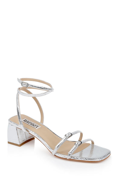 Dania Ankle Strap Low Block Sandals by Badgley Mischka