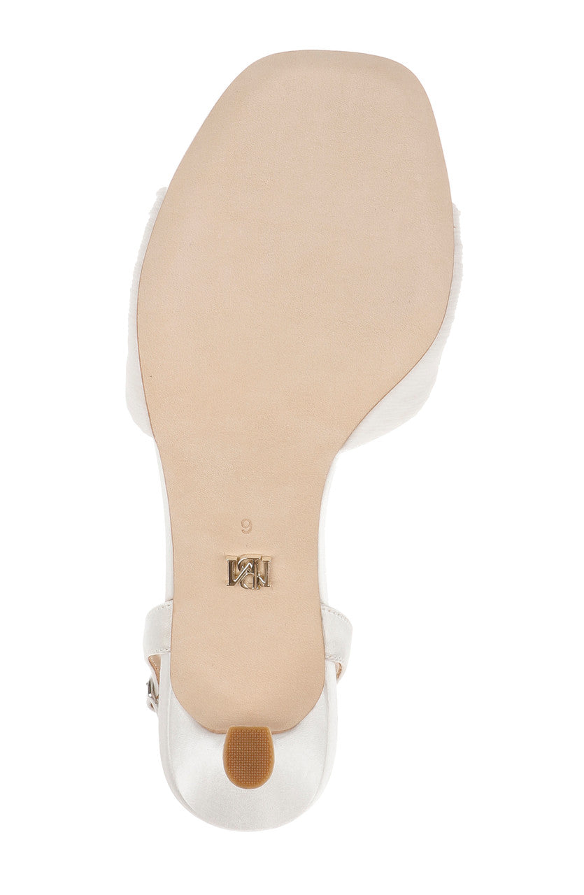 White | Dora Open Toe Slingback Sandals Sole