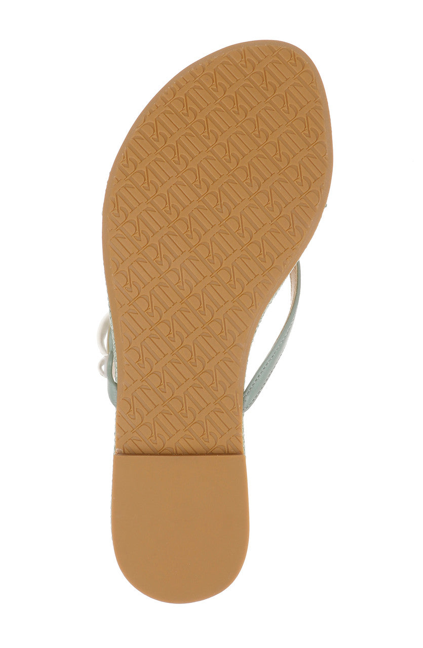 Seaglass | Dyana Pearl Embellished Thong Sandals Sole