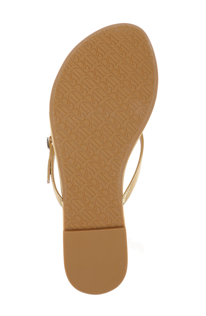 Gold Leather | Dynah Leather Thong Sandals Sole