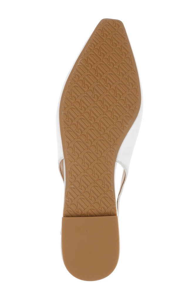White | Genesis Slingback Ballet Flats Sole