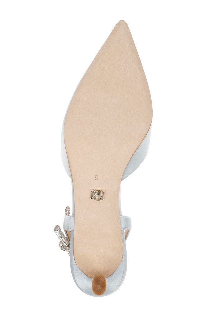 Moonstone Blue | Gentry Mid Heel Slingback Pumps Sole