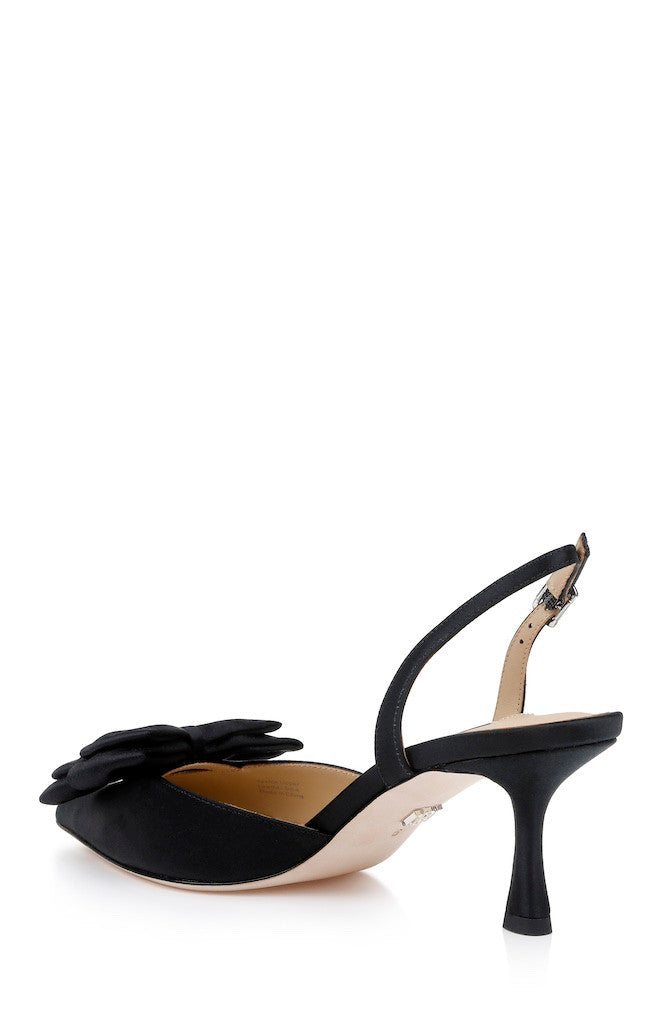 Black | Giovanna Bow Slingback Pumps Back Side