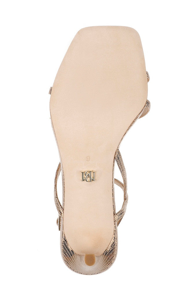 Bronze Lizard | Gracelyn Square Toe Sandals Sole
