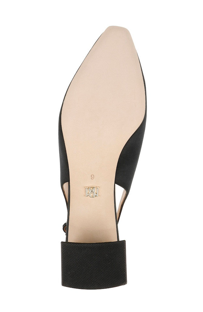 Black | Gracen Block Heel Slingback Pumps Sole