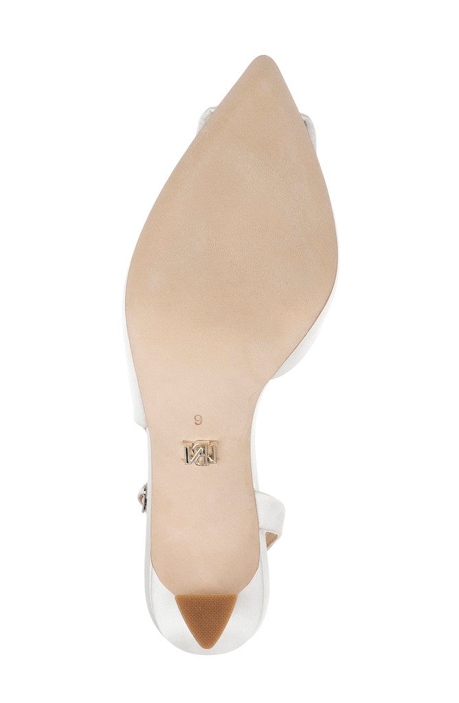White | Graciella High Heel Slingback Pumps Sole