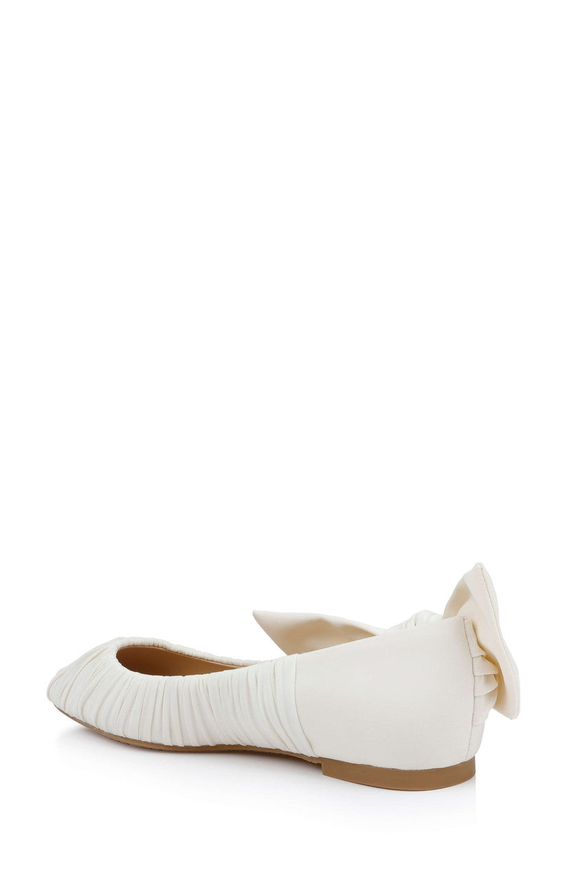Vayln Ruched Ballet Flats with Oversized Bow by Badgley Mischka