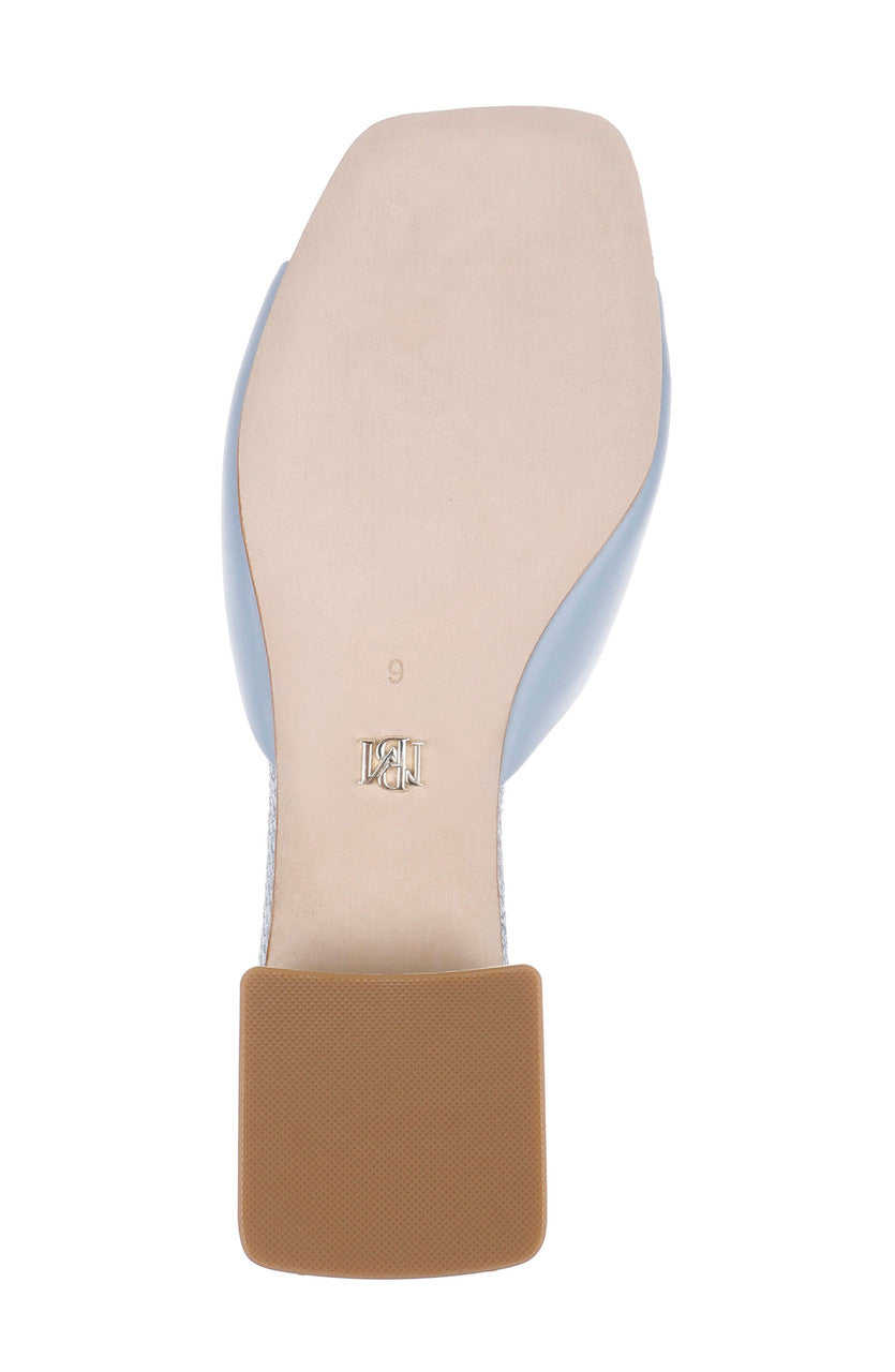 Aqua Leather | Oahu Low Block Slide Sandal Sole