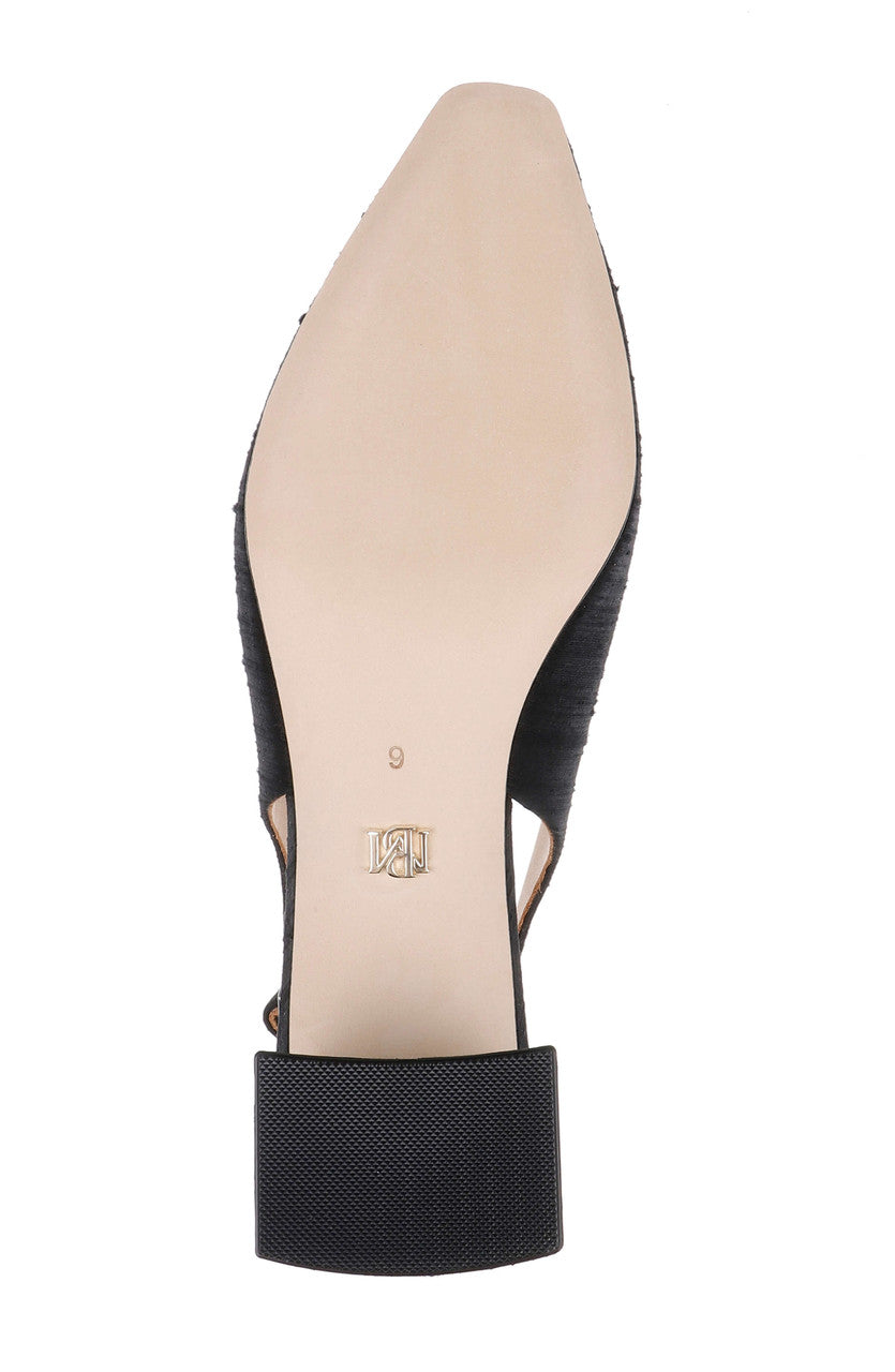 Black Silk | Oaklee Slingback Pointed Toe Pump Sole