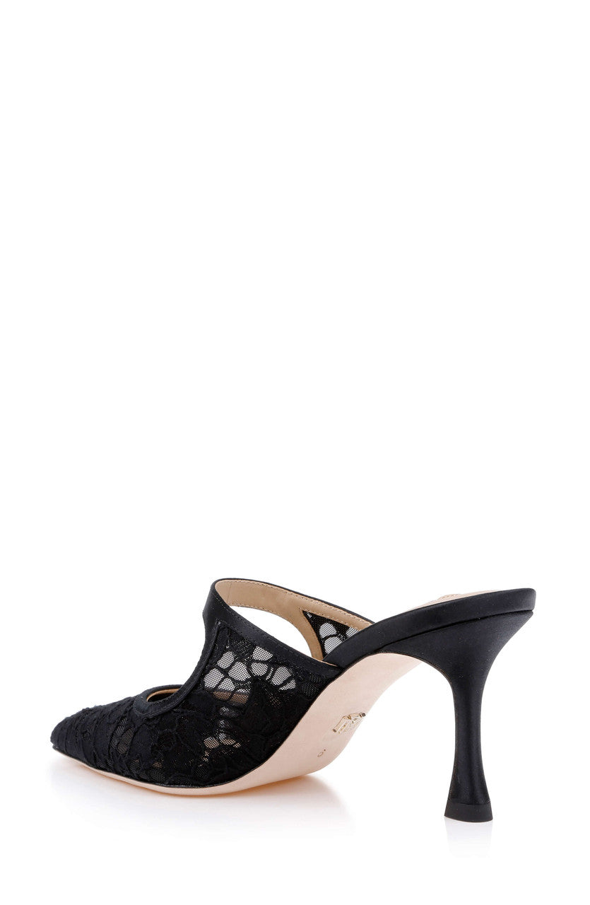 Black Satin | Oaklyn Mary Jane Mule Back Side