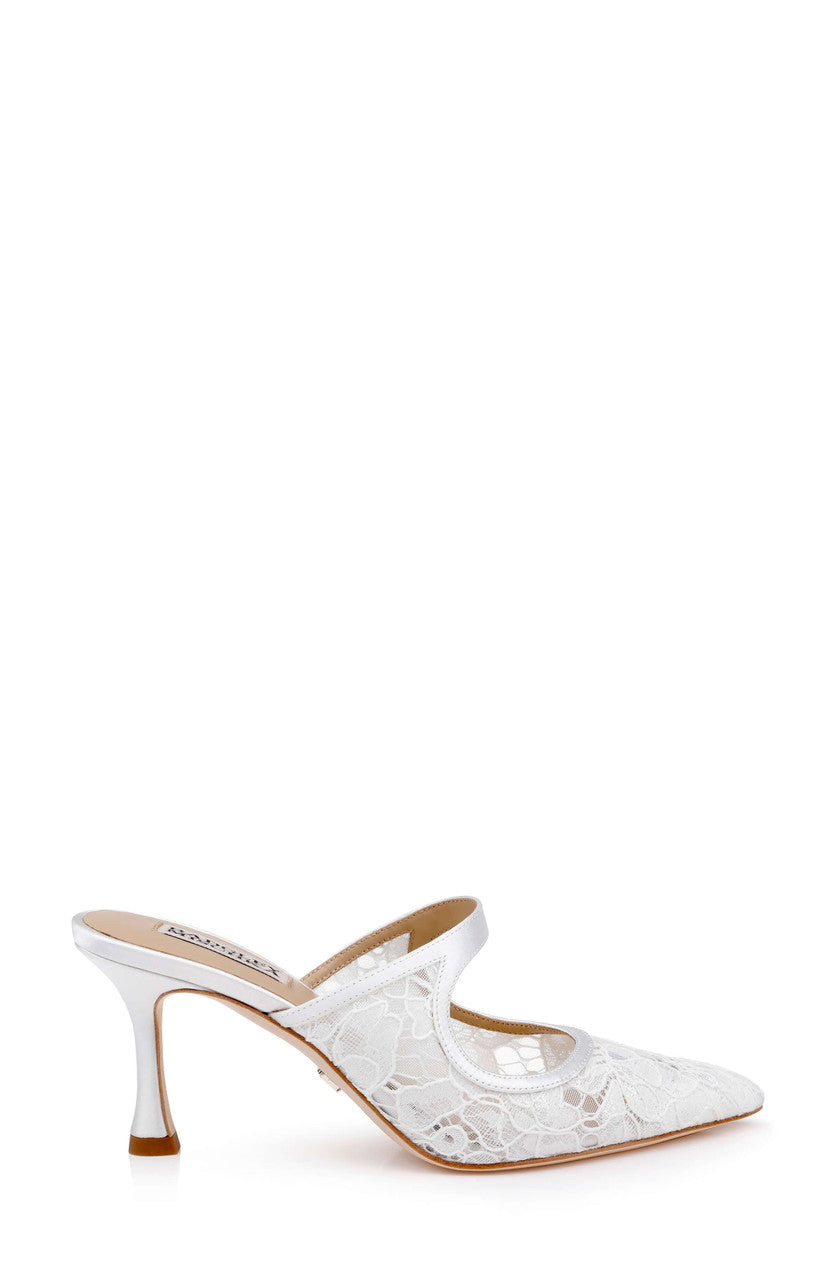 White Satin | Oaklyn Mary Jane Mule Side
