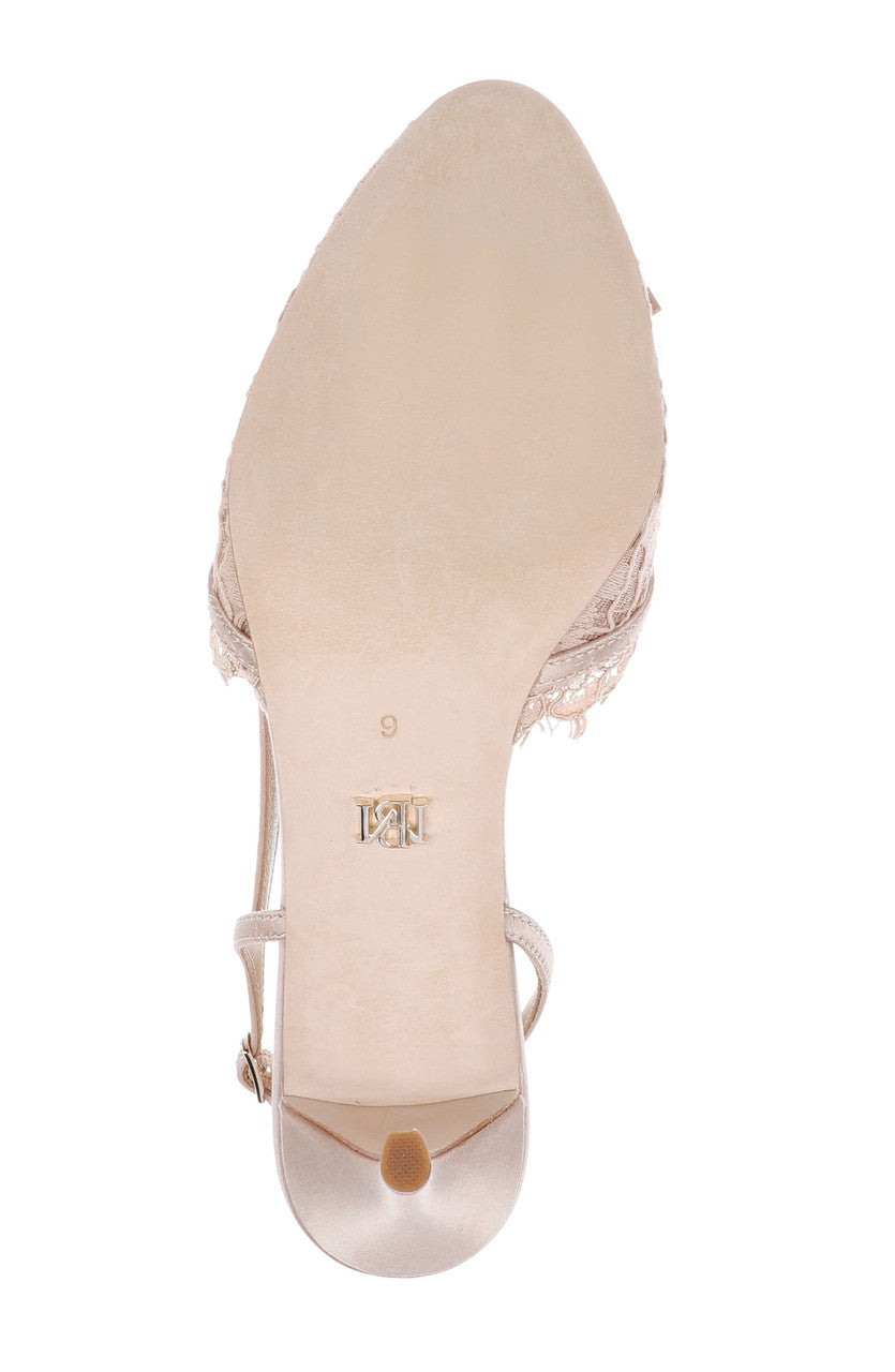 Latte Satin | Oakville d'Orsay Slingback Pump Sole