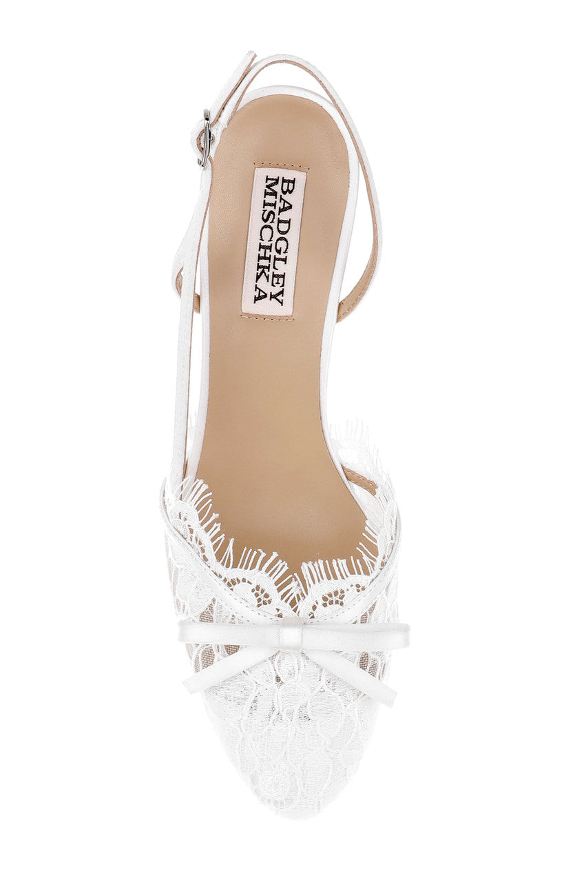 White Satin | Oakville d'Orsay Slingback Pump Top