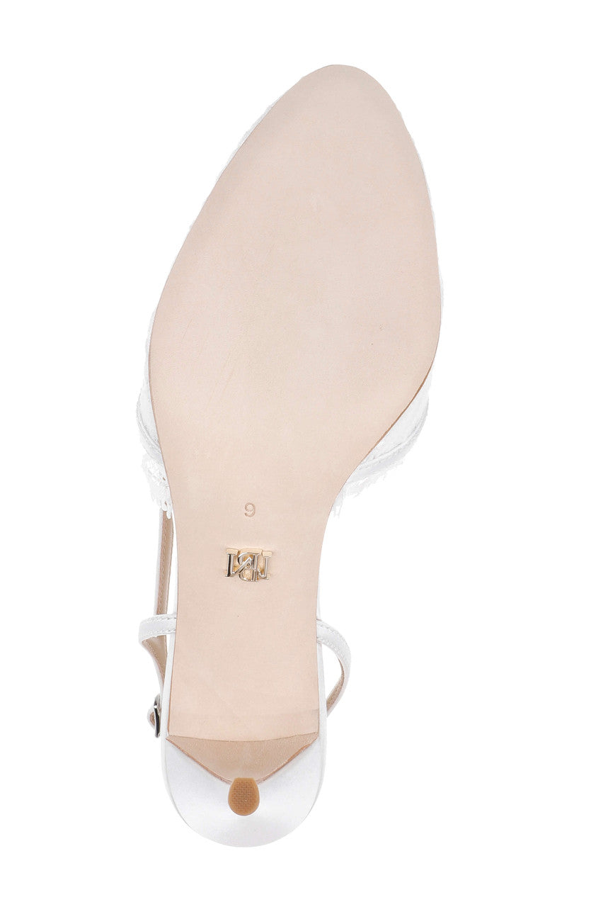 White Satin | Oakville d'Orsay Slingback Pump Sole