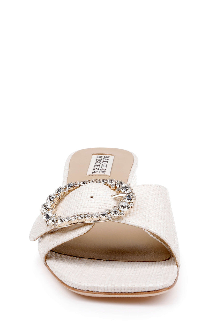 Chalk | Odalys Block Heel Slide Sandal Front