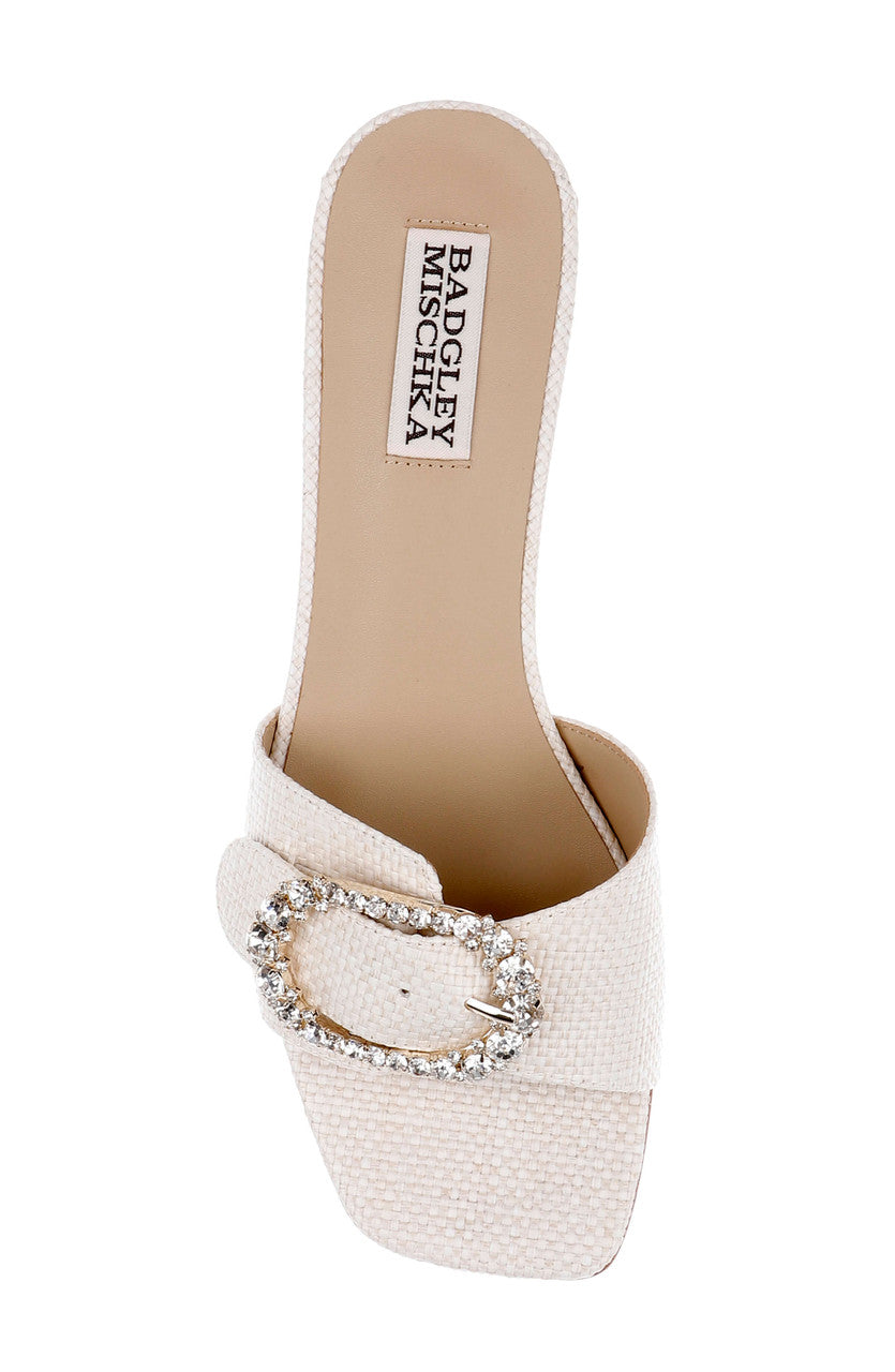 Chalk | Odalys Block Heel Slide Sandal Top