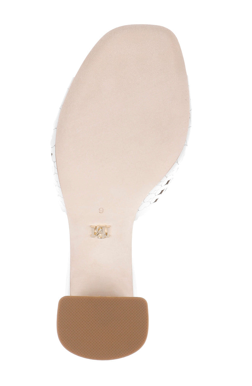 White Patent | Omni Block Heel Slide Sandal Sole