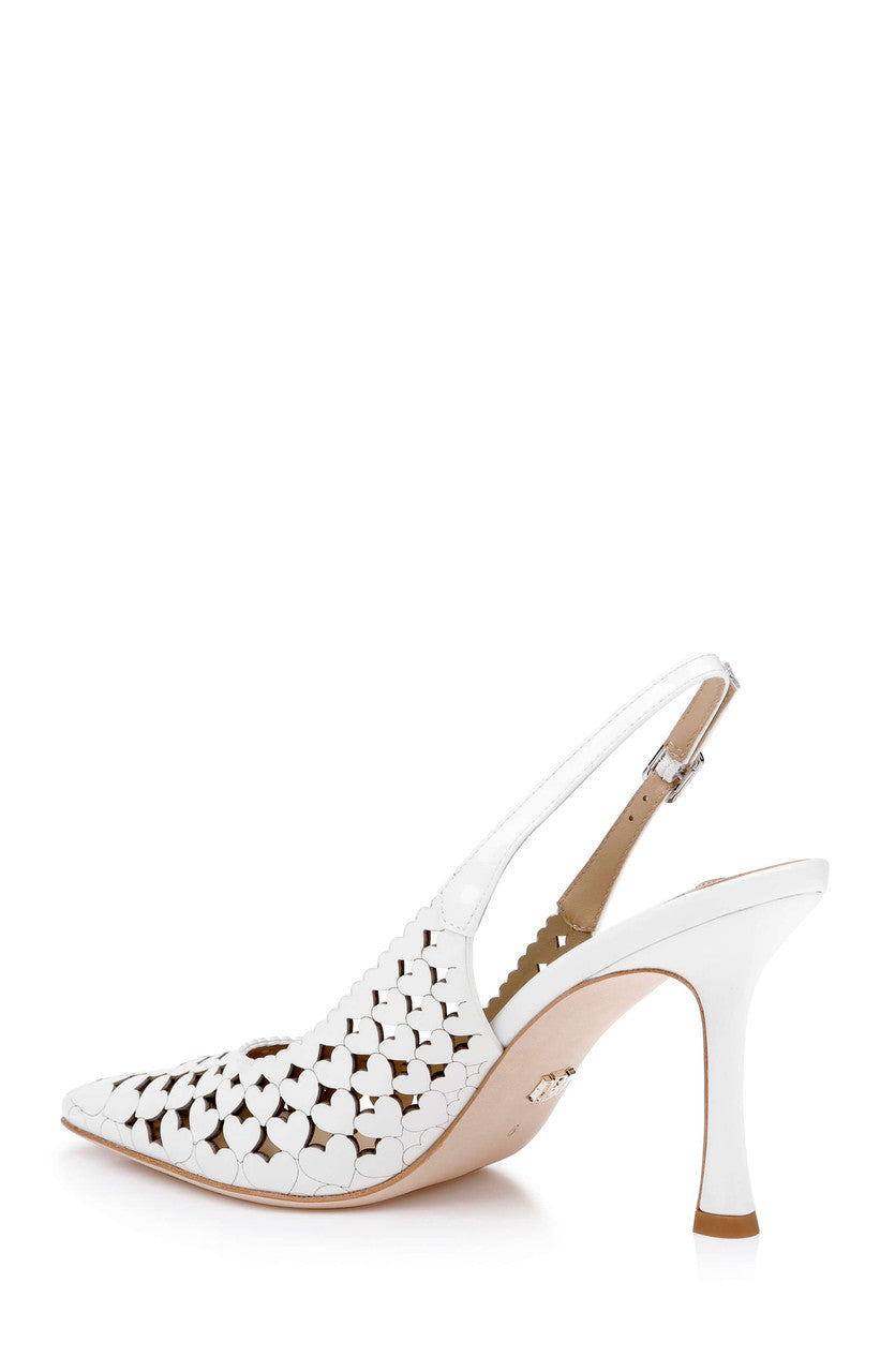 White Patent | Onna Leather Slingback Pump Back Side