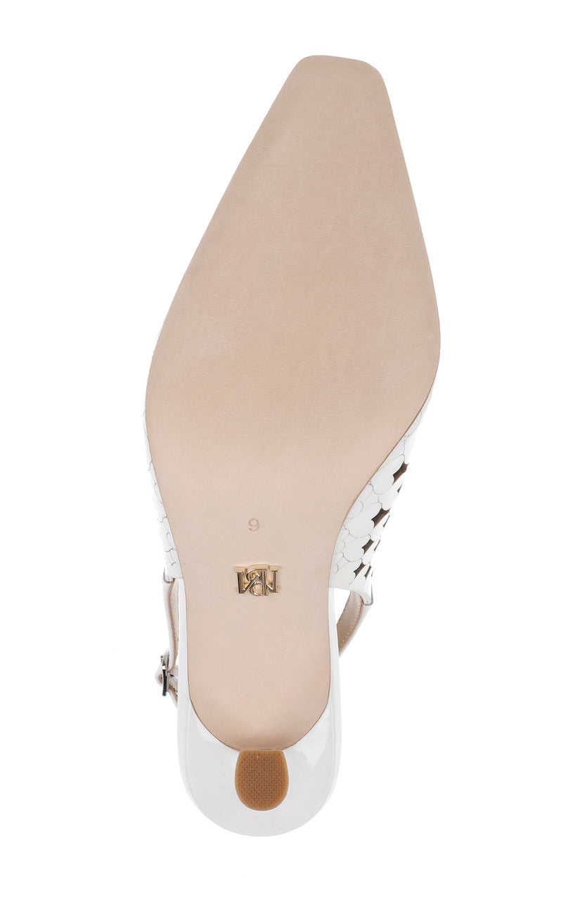 White Patent | Onna Leather Slingback Pump Sole