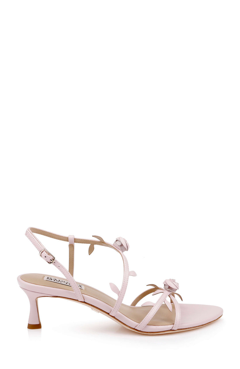Pink Leather | Orland Slingback Kitten Heel Sandal Side