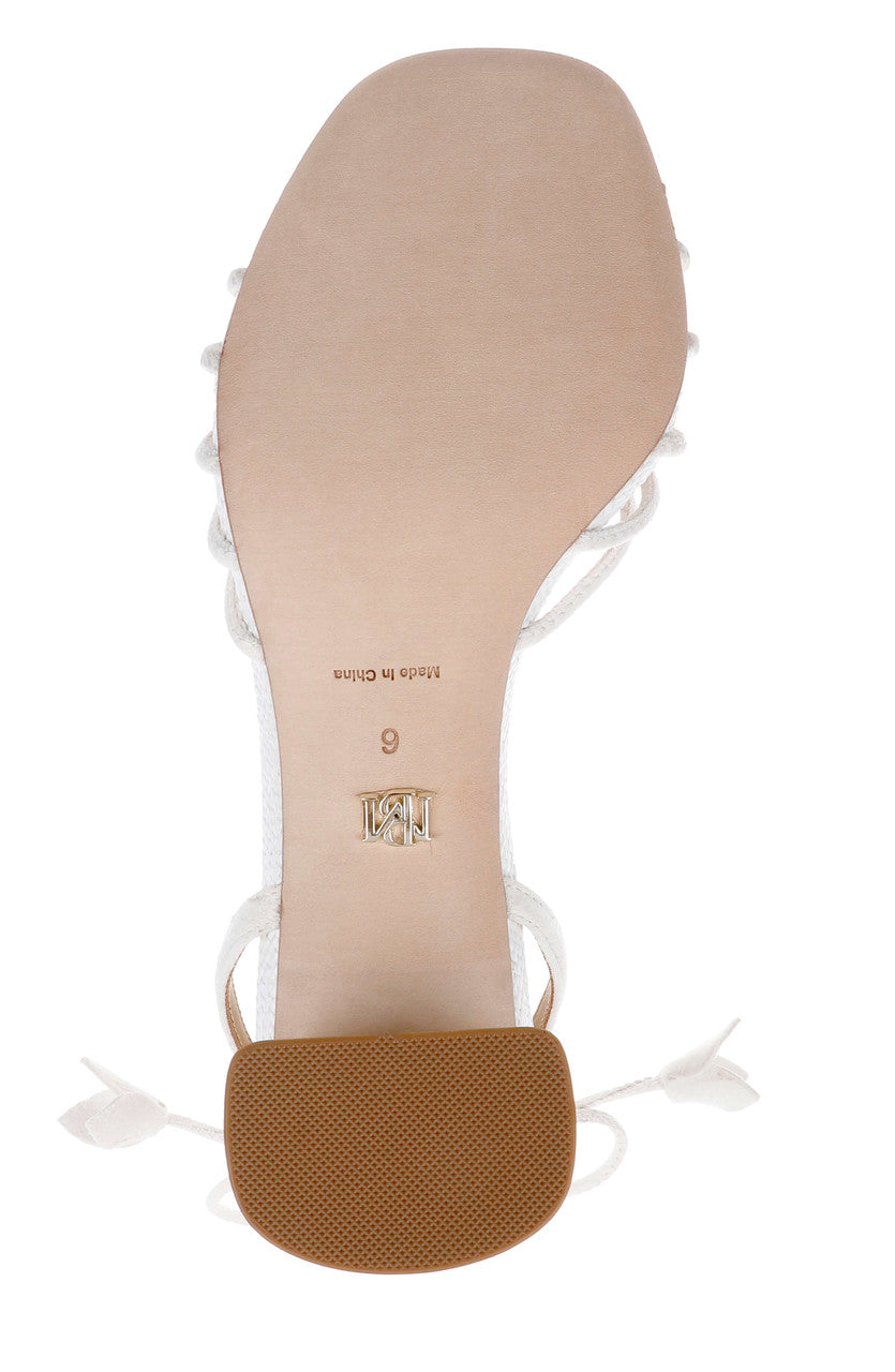 White Suede | Wallflower Ankle Tie Sandal Sole