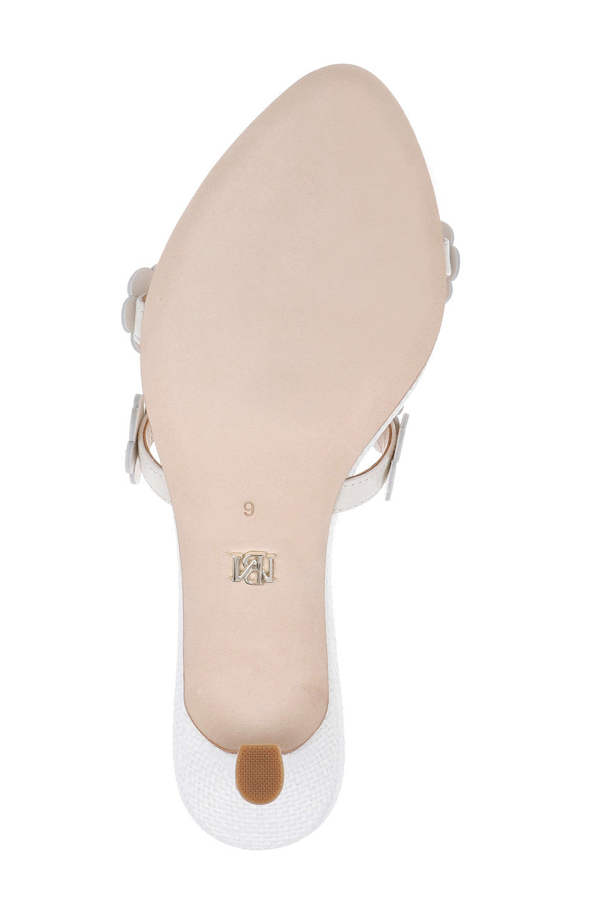 White Leather | Watertown Mid Heel Sandal Sole