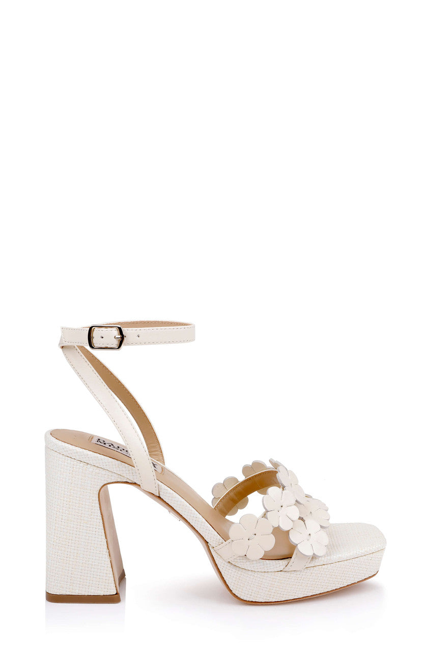 Cream Leather | Waverly Block Heel Platform Sandal Side