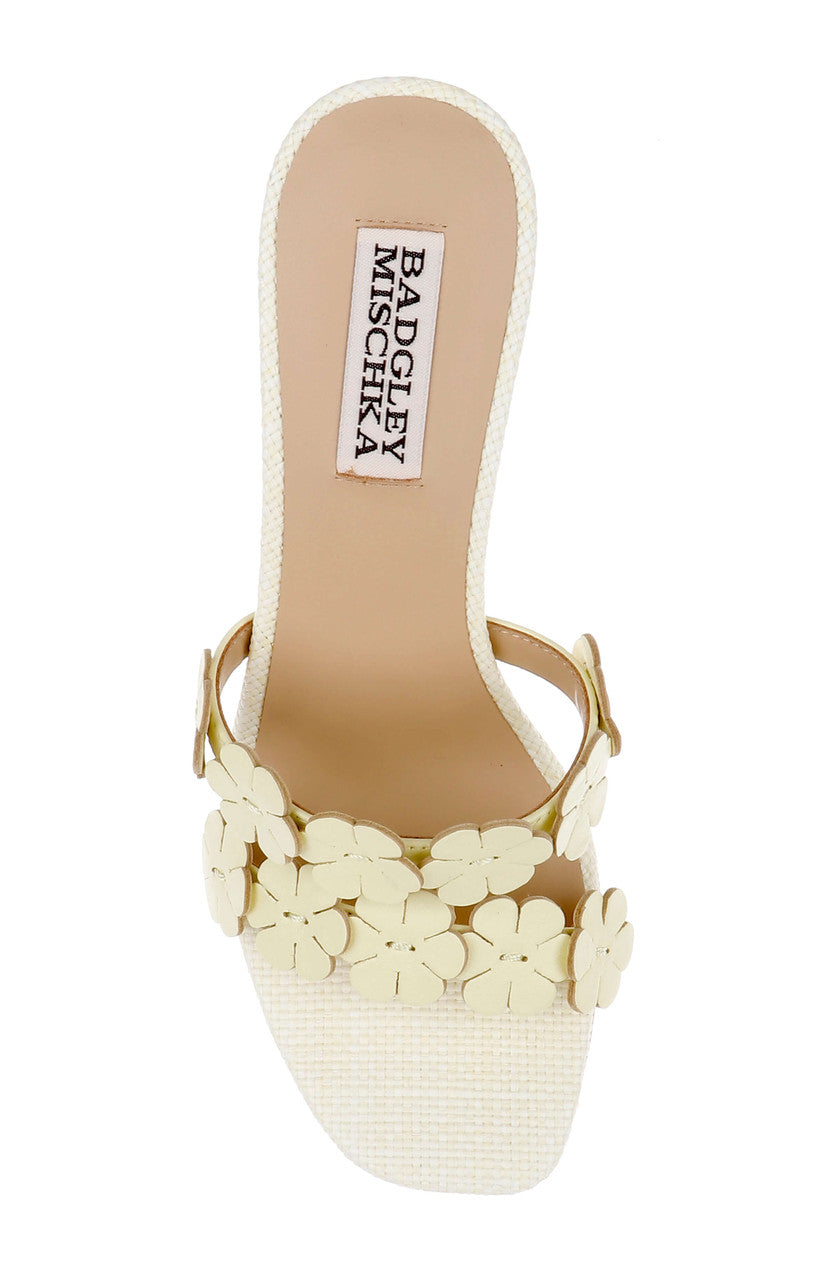 Lime Leather | Webster Block Heel Sandals Top