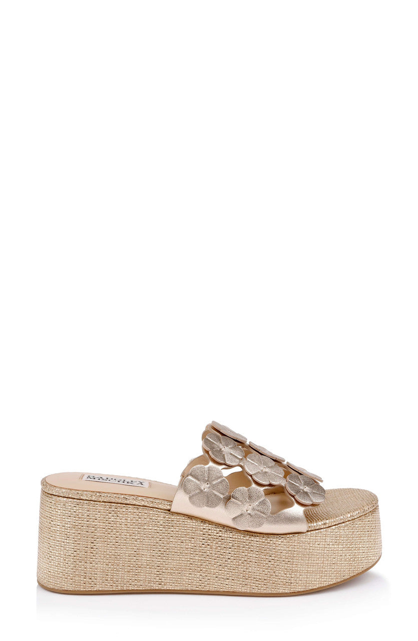 Gold Metallic | Wendall Platform Slide Sandal Side