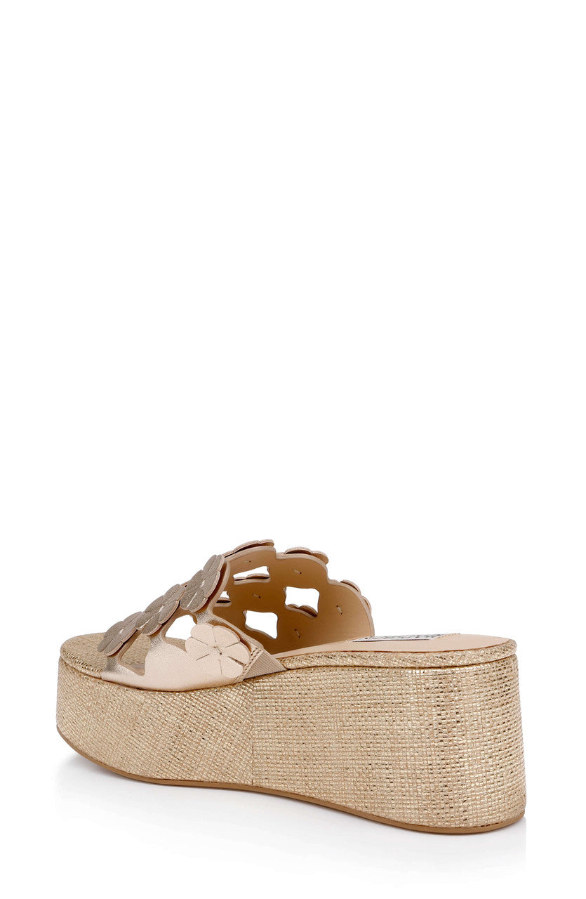 Gold Metallic | Wendall Platform Slide Sandal Back Side