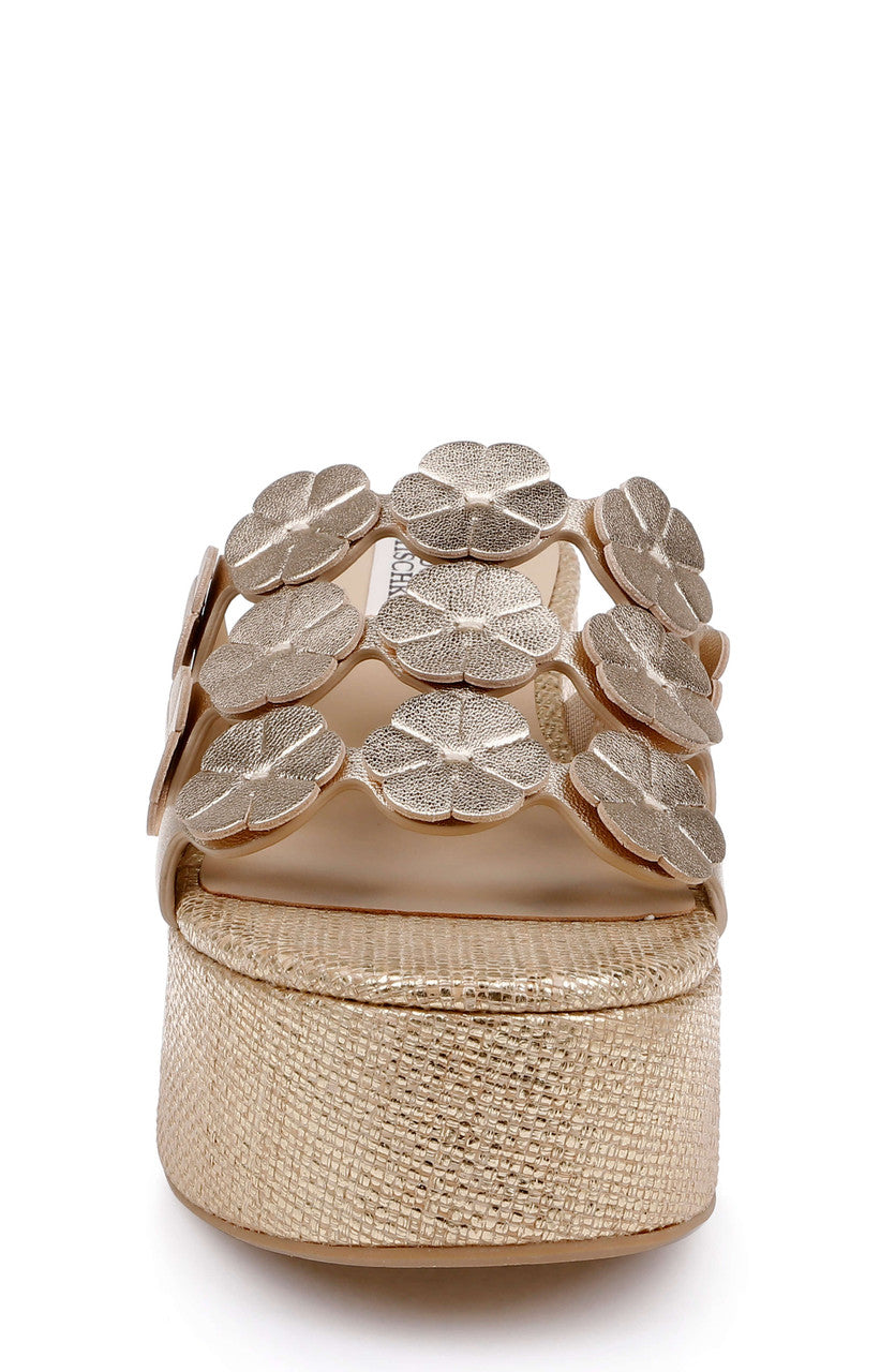 Gold Metallic | Wendall Platform Slide Sandal Front