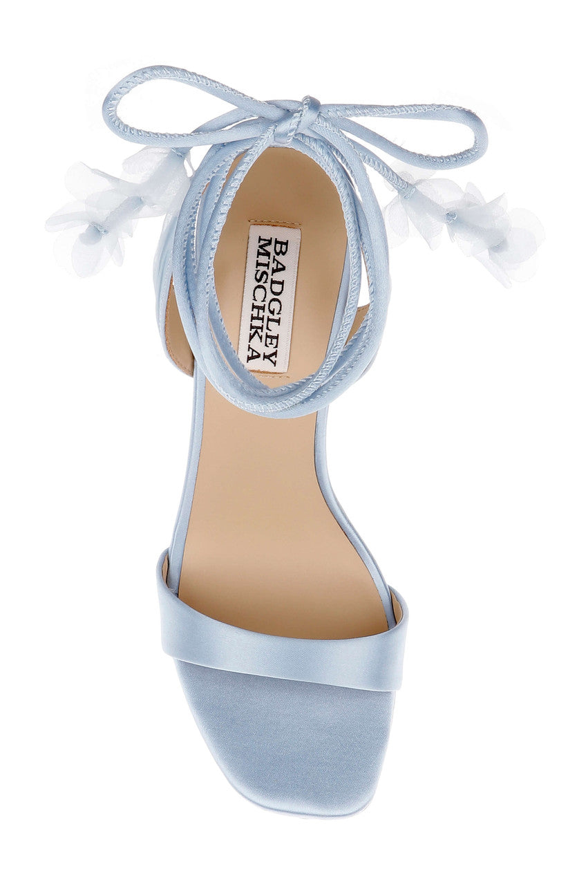 Aqua Satin | Westminster Lace Up Sandal Top