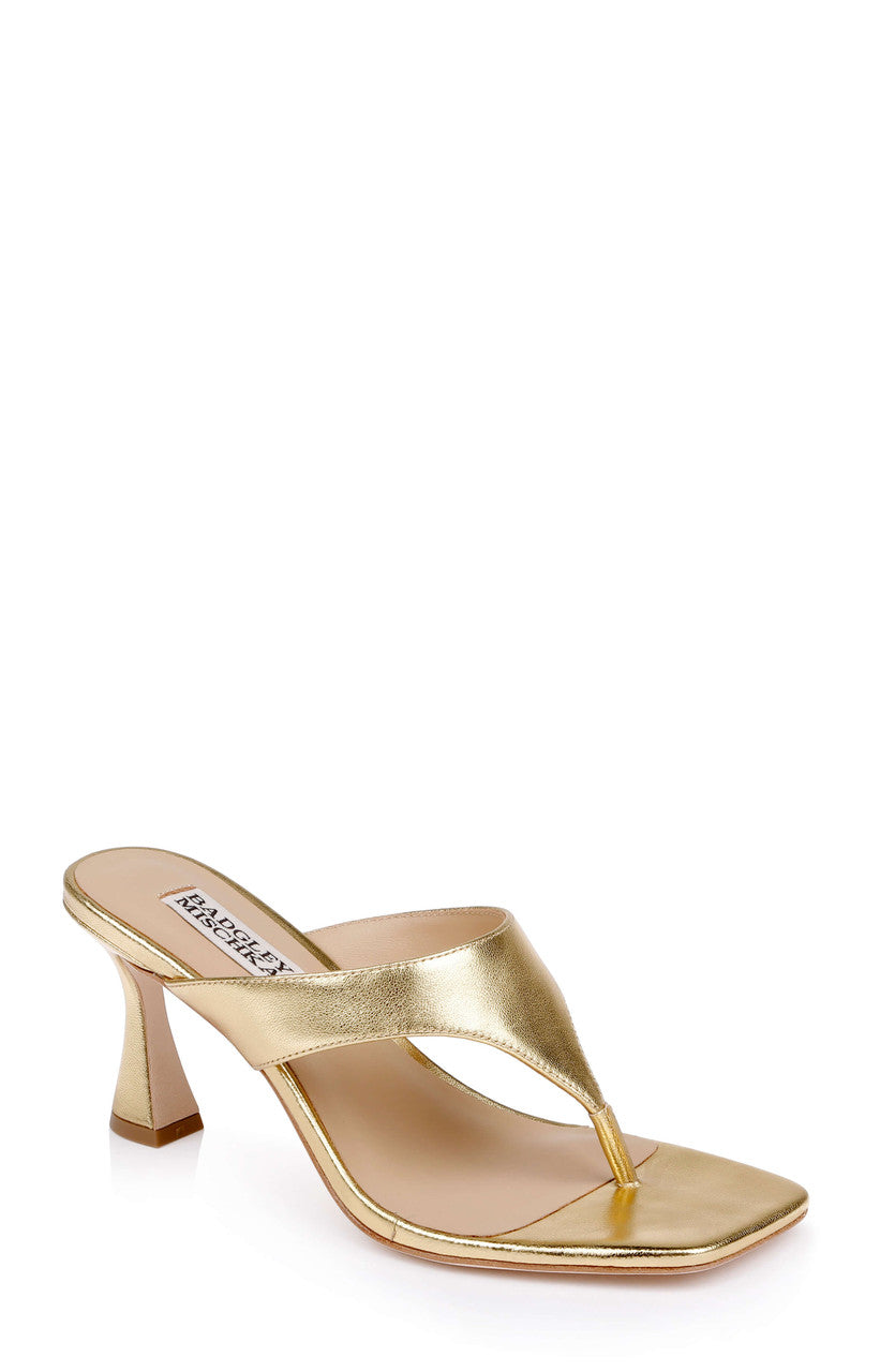 Gold Metallic | Whitley Mid Heel Sandal Front Side