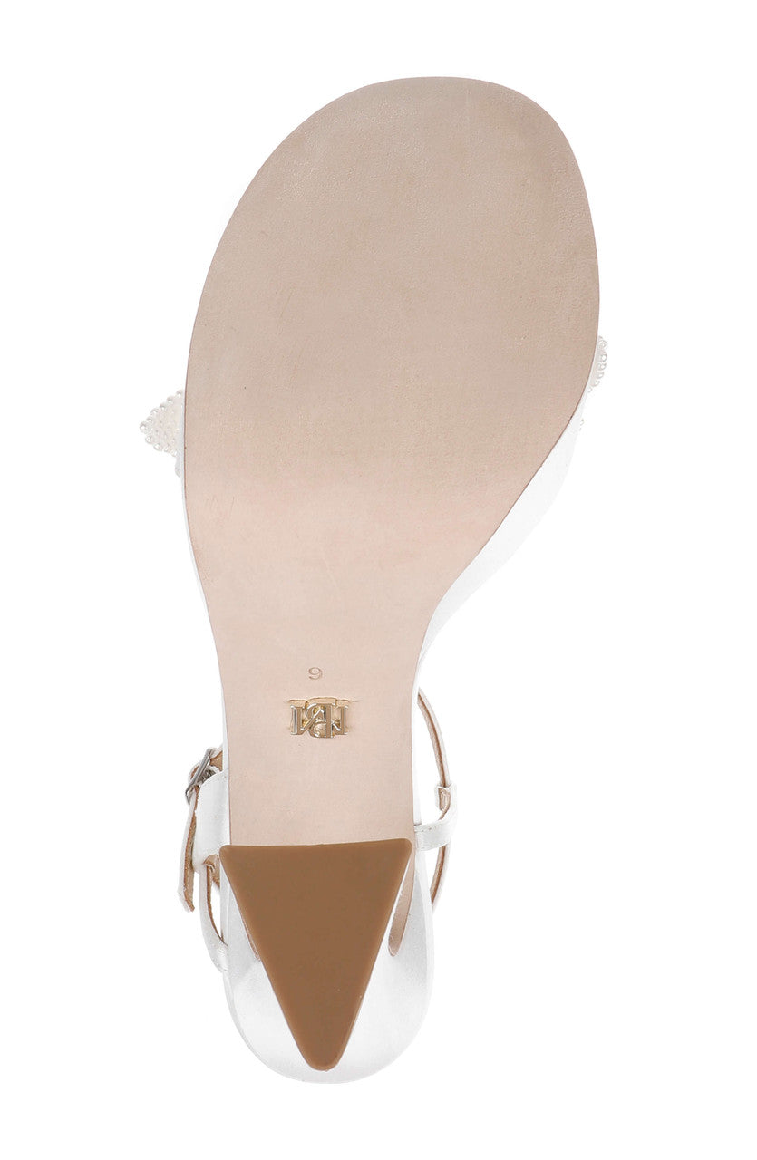 White Satin | Wicket Ankle Strap Platform Sandal Sole