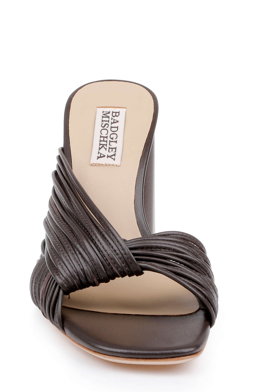 Brown Leather | Winslow Block Heel Sandal Front