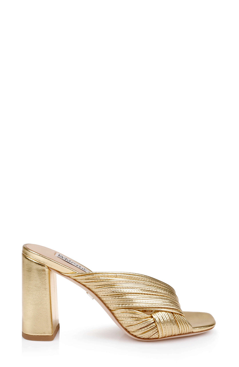 Gold Metallic | Winslow Block Heel Sandal Side