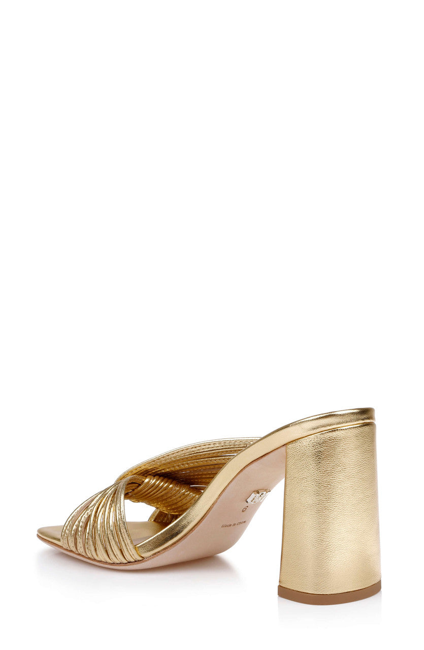 Gold Metallic | Winslow Block Heel Sandal Back Side
