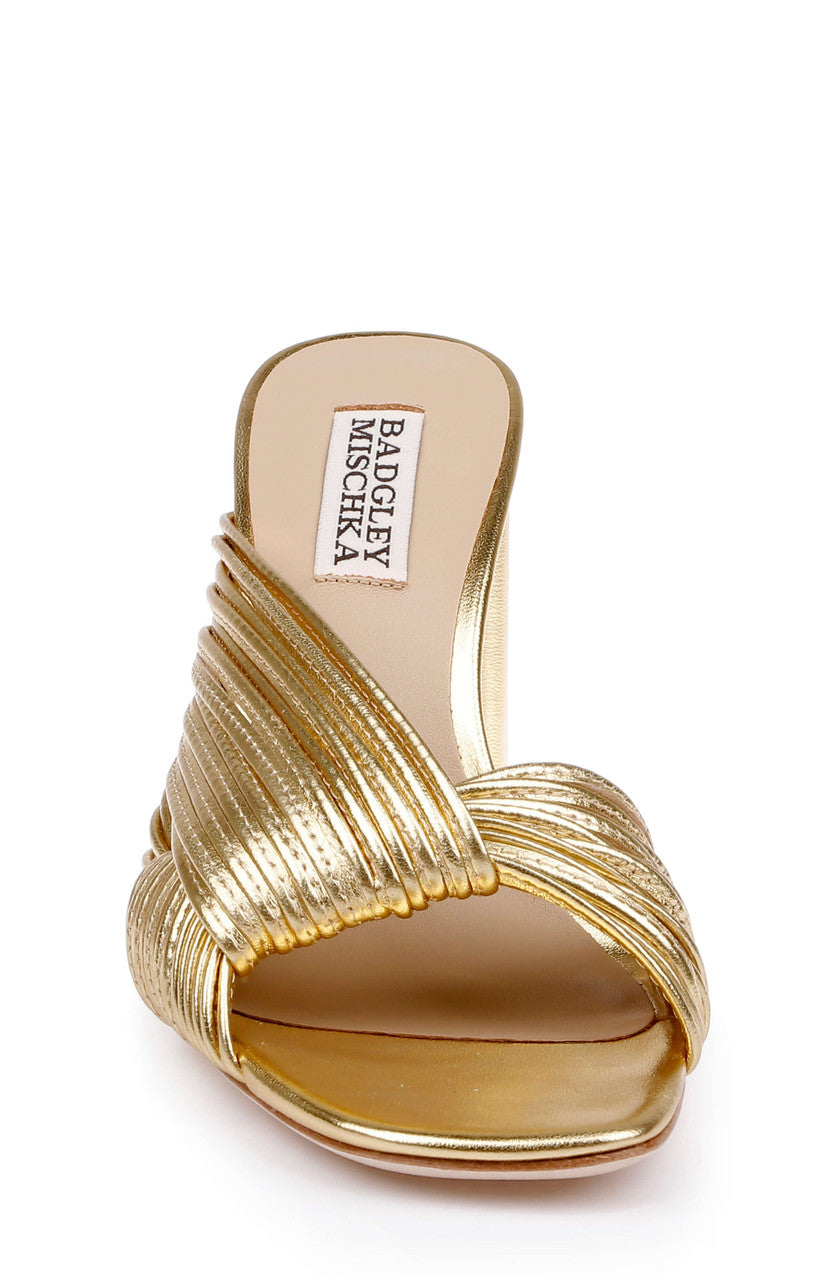 Gold Metallic | Winslow Block Heel Sandal Front