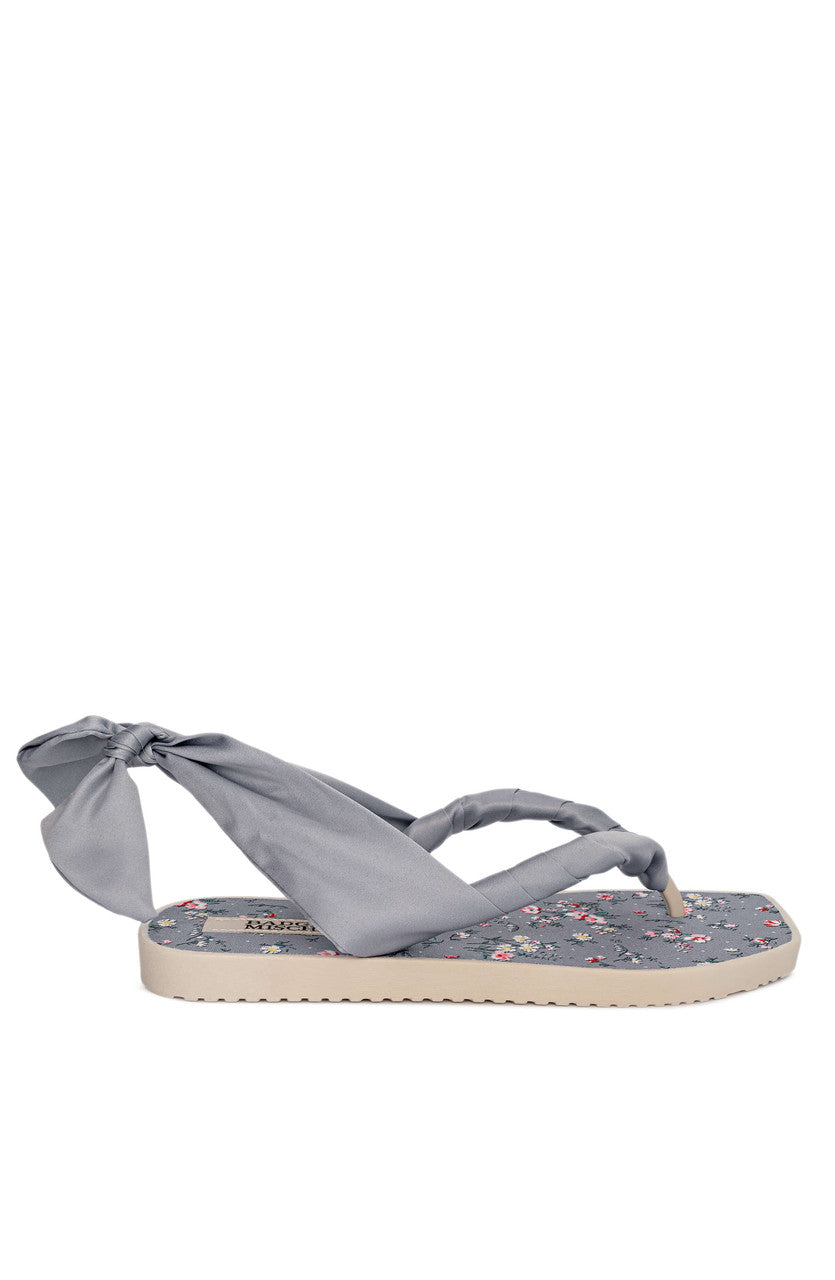 Aqua Blue | Wrenna Slingback Thong Sandal Side